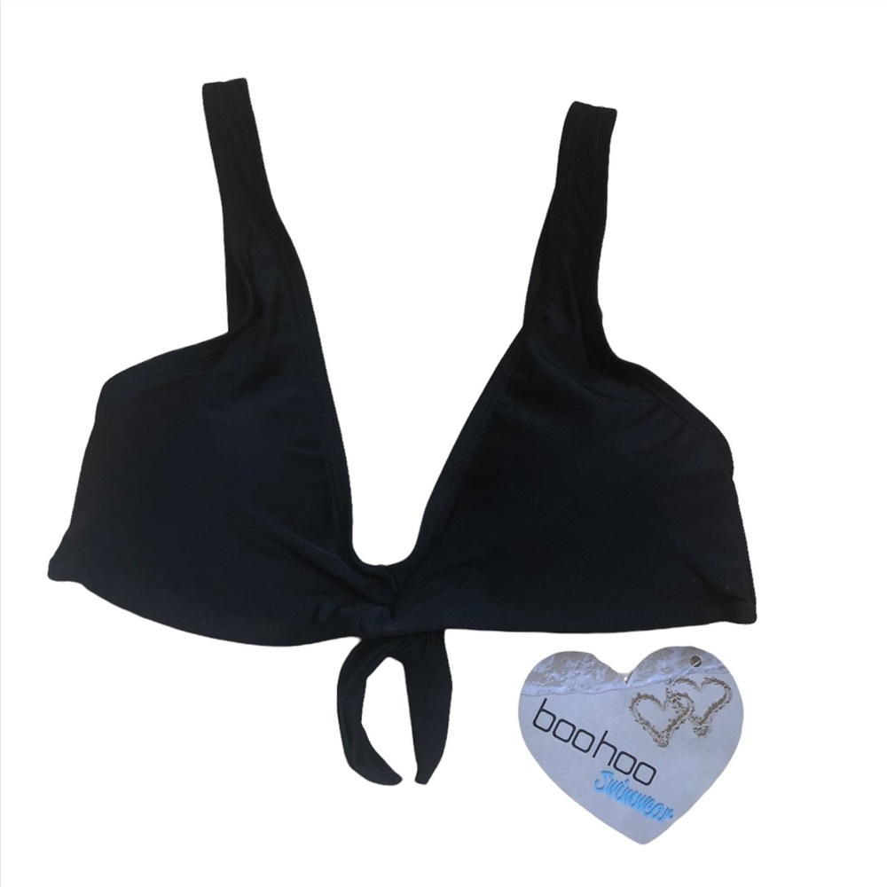 Boohoo Padded Black Bikini Top